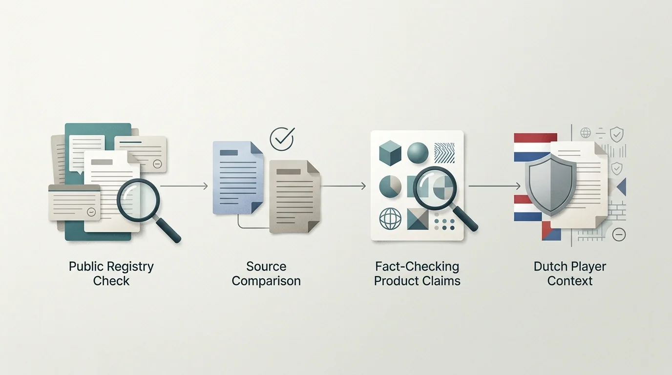 Illustratie van een neutrale betrouwbaarheidscontrole met register en afzonderlijke productfeiten